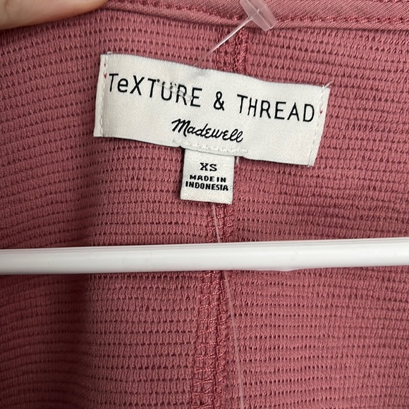 Madewell Pink V-Neck Button Up Tank Top, NWT - Picture 4 of 6